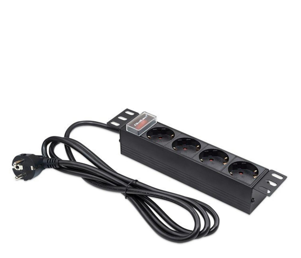 QOLTEC Listwa zasilająca PDU do RACK 10" | 1U | 16A | 4xSchuko | 1.8m 54603 - 1257506 - zdjęcie